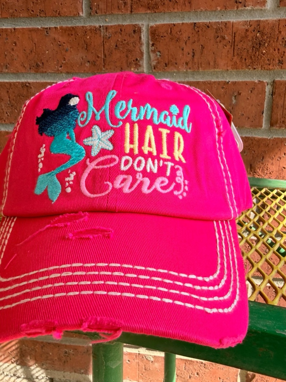 NWT KBETHOS Hot Pink Mermaid Hair Don't Care Cap